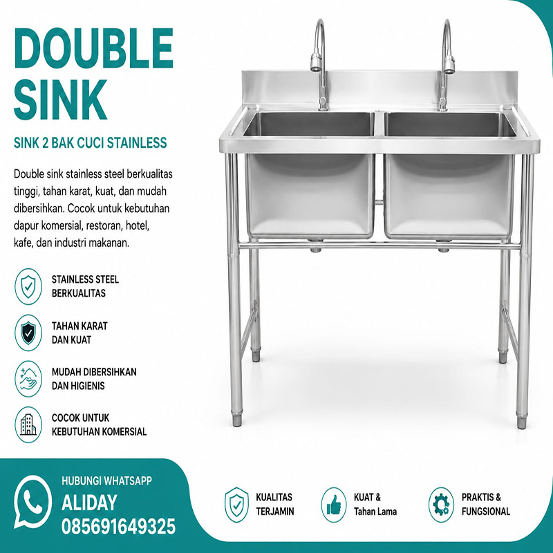 Double Sink 140 x 70 x 80