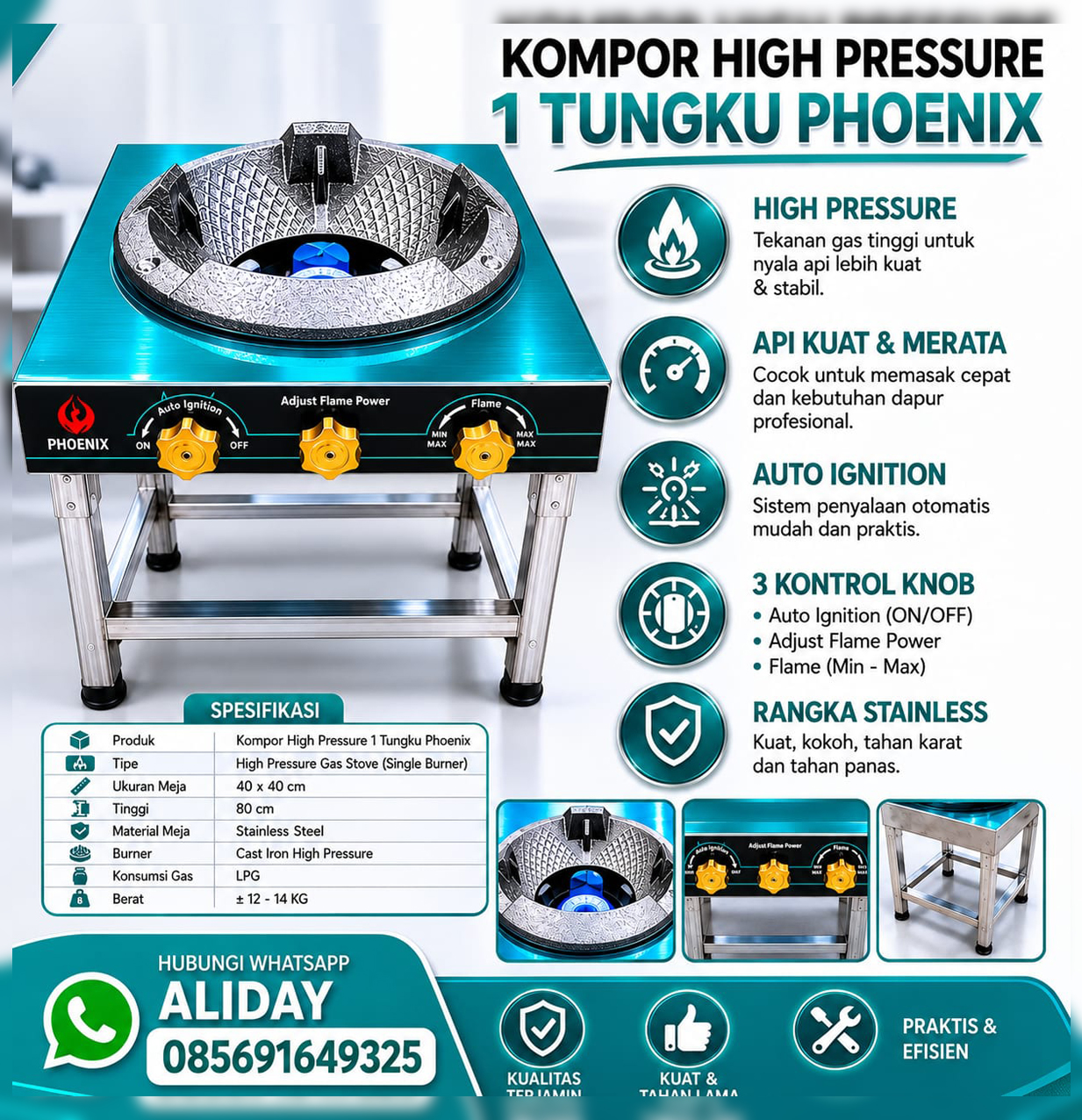 Kompor 1 Tungku High Pressure