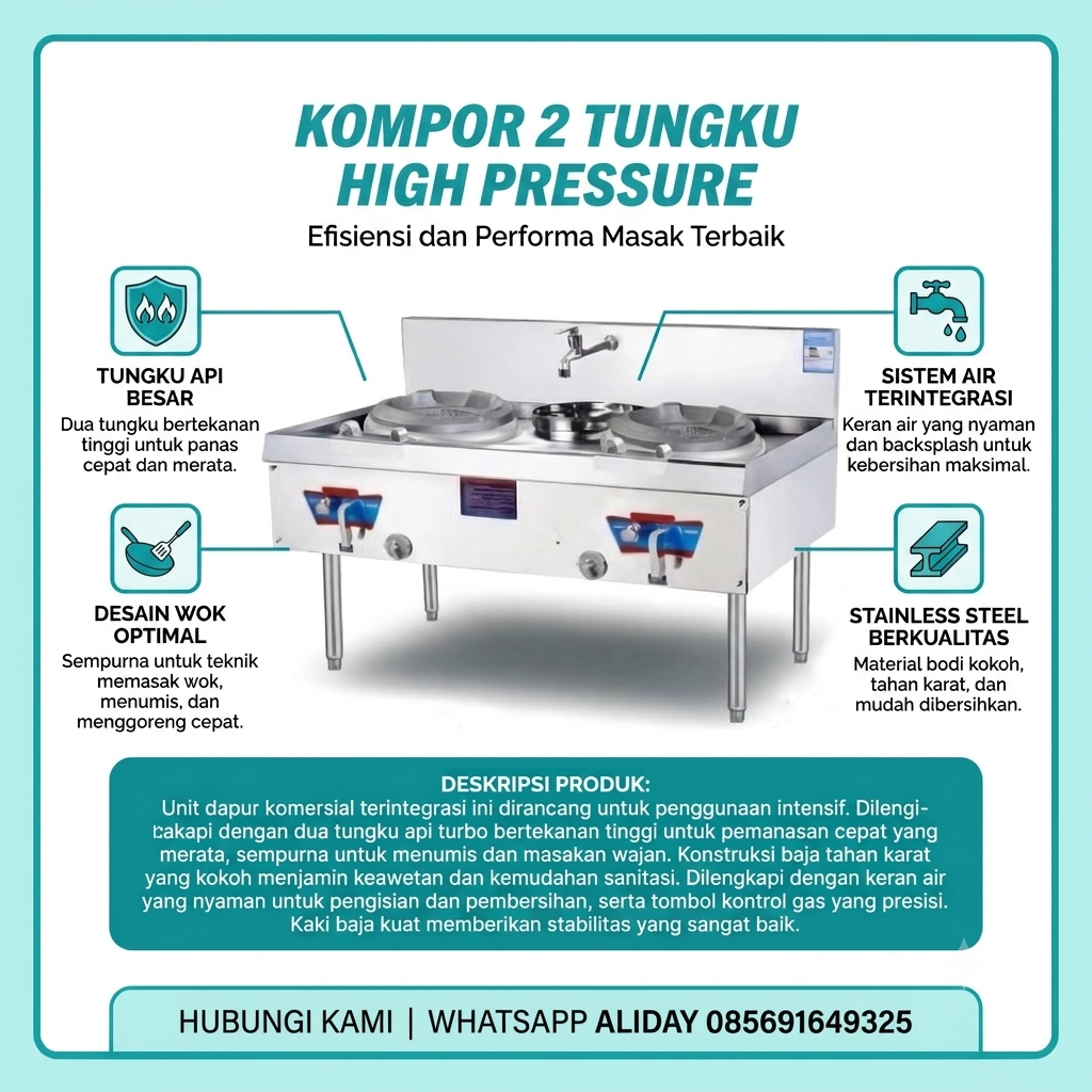 Kompor 2 Tungku High Pressure