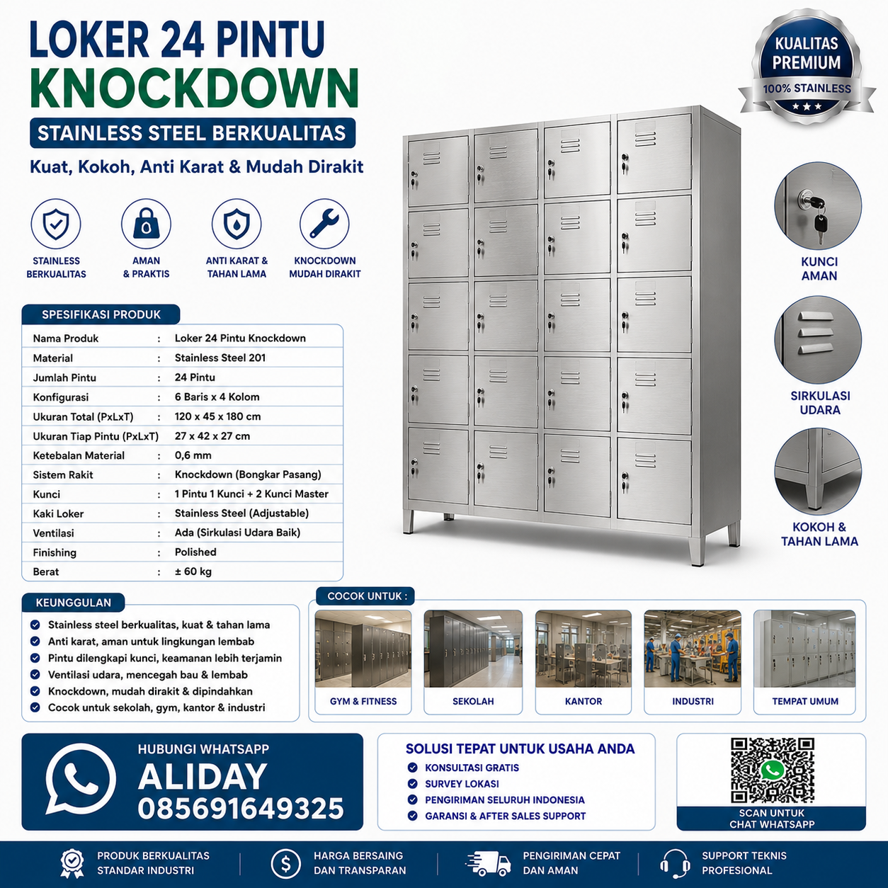 Loker 24 Pintu Knockdown