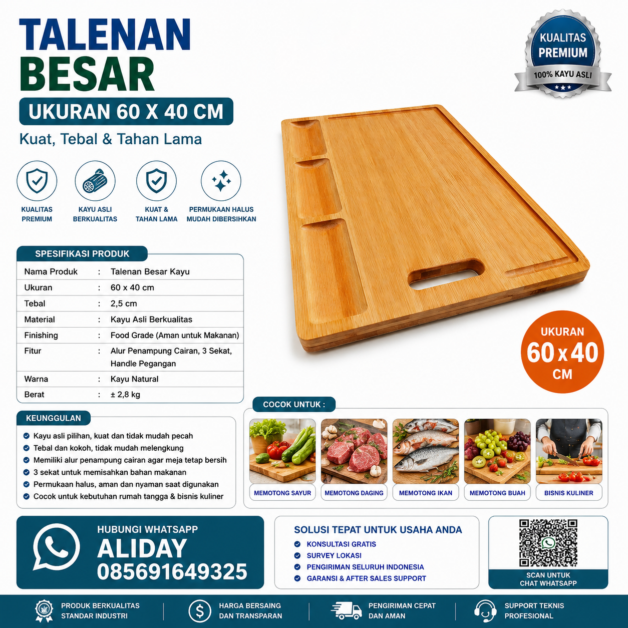 Talenan Besar UK 60x40