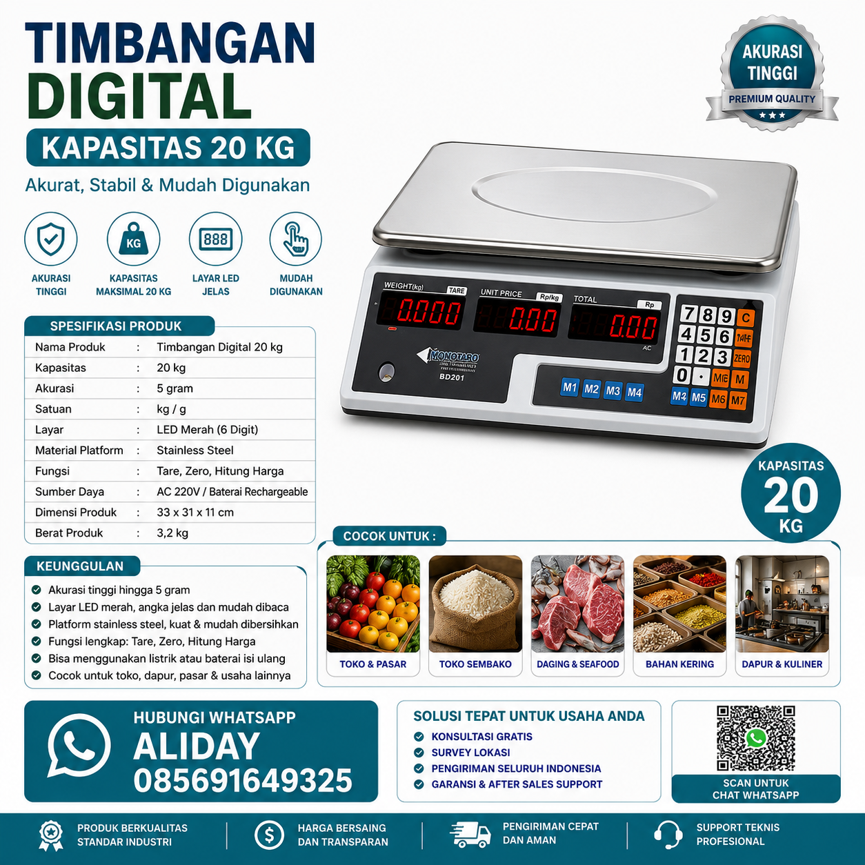 Timbangan Digital 20 KG